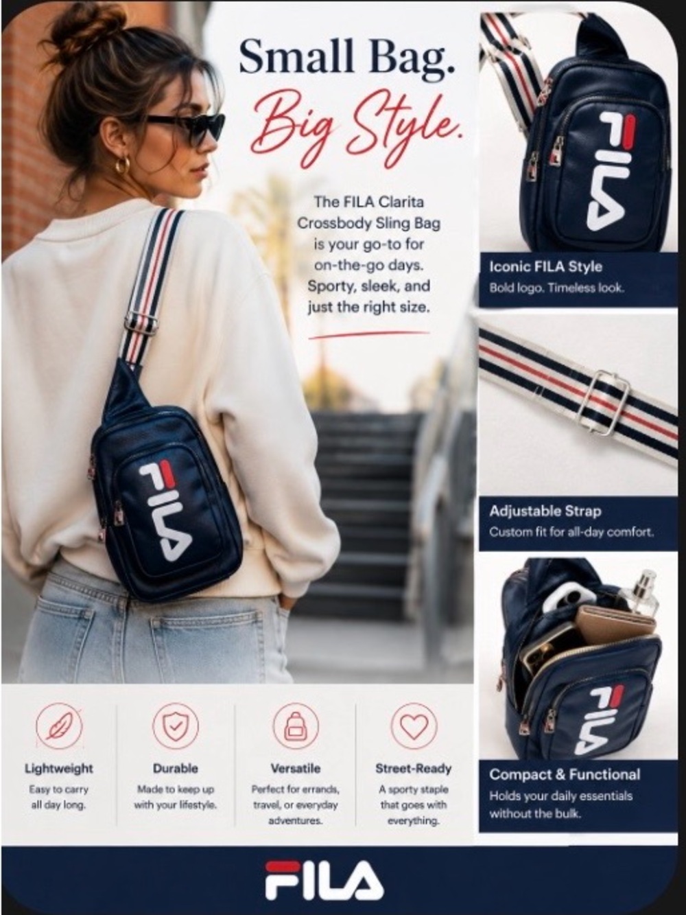 FILA Clarita Crossbody shoulder sling bag